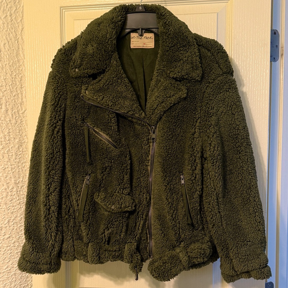 We the Free Faux Fur Moto Inspired Jacket